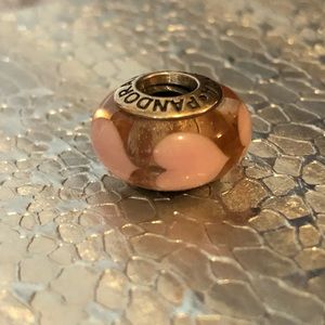 Authentic Pandora Pink Glass Charm